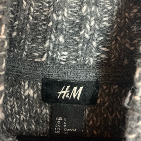 H&M Women’s Salt & Pepper  Knit Sweater Alpaca Wool Cotton Acrylic Blend SMALL - Picture 3 of 8